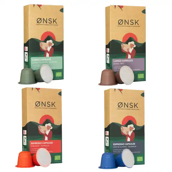 Smagspakke med 4 kapselvarianter ØKO