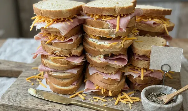 100Brote - Premium Sandwiches mit saftigem Schinken und frisch geriebenem Käse