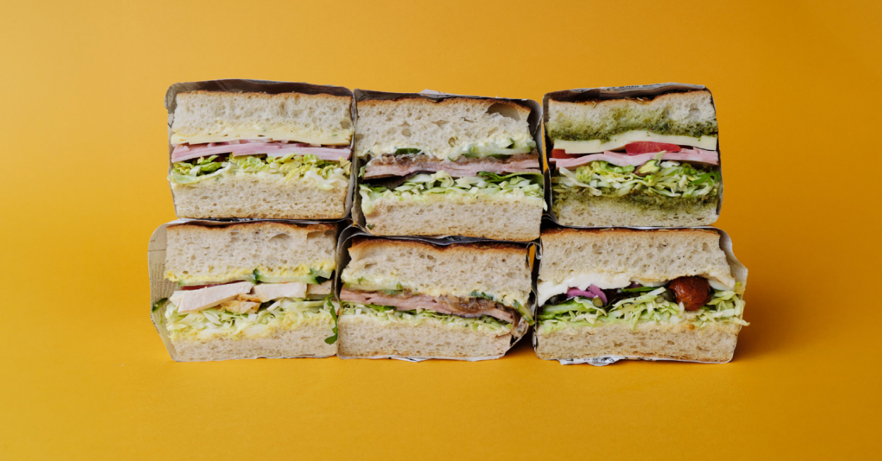 Focaccia sandwich - Italiensk cotto skinke