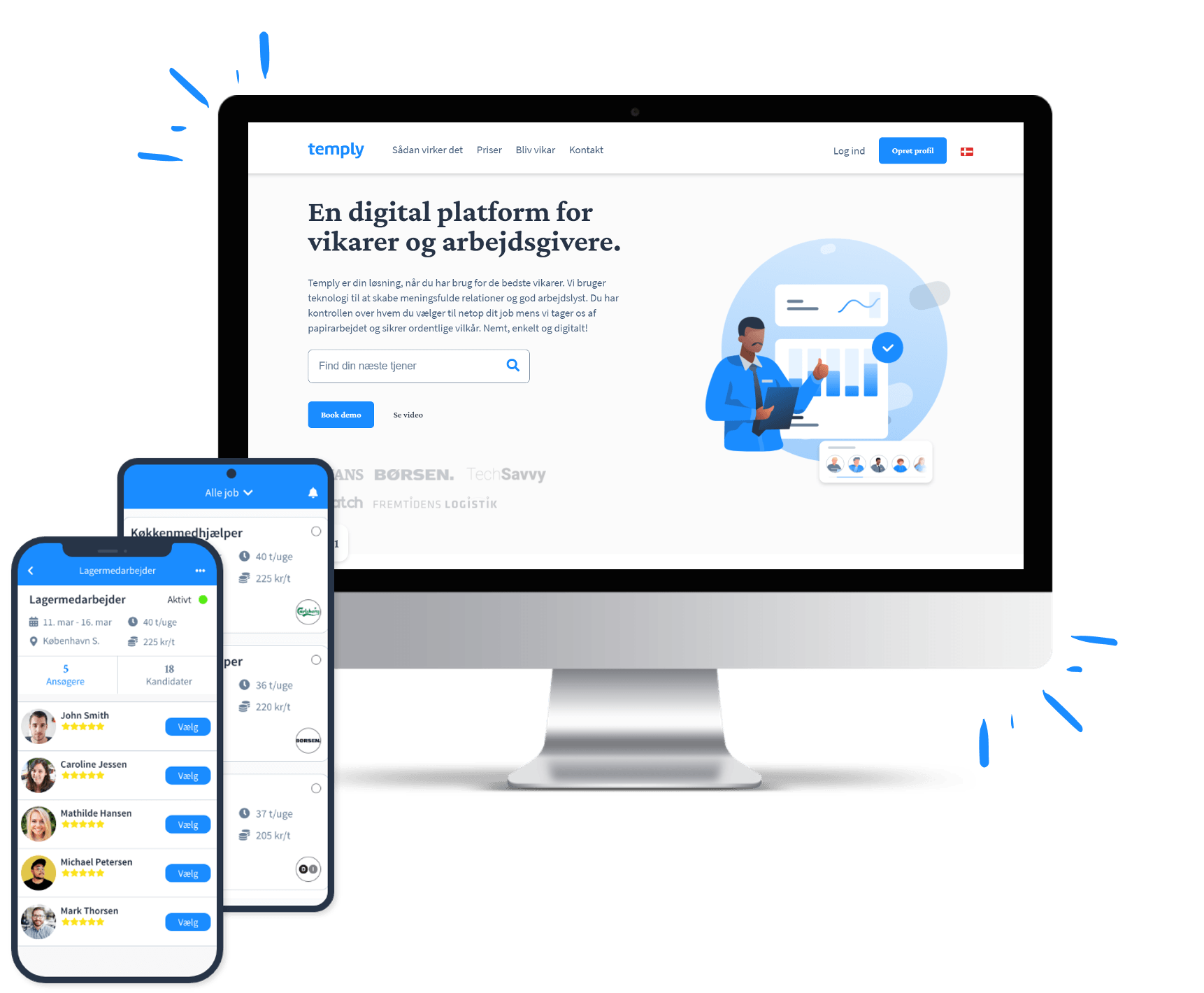 Temply ApS - Vores digitale platform gør det nemt at nå ud til medarbejdere med et klik