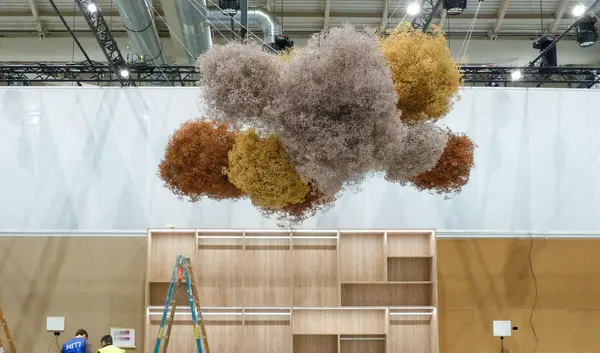 LUST.6 - Hanging floral installation for brand event