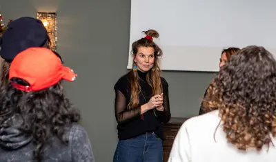 The Untold - Esther de Bruijn leading a storytelling workshop
