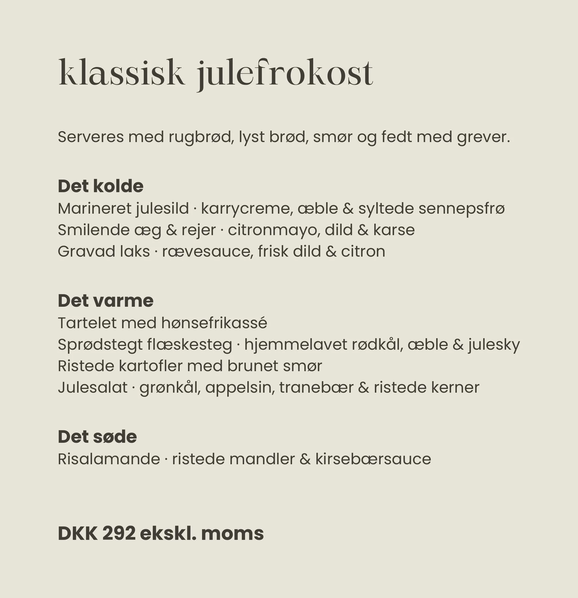 MiMB ApS - Klassisk julefrokost