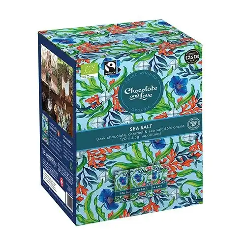 Mødechokolade 120 stk. dispenser, Sea Salt