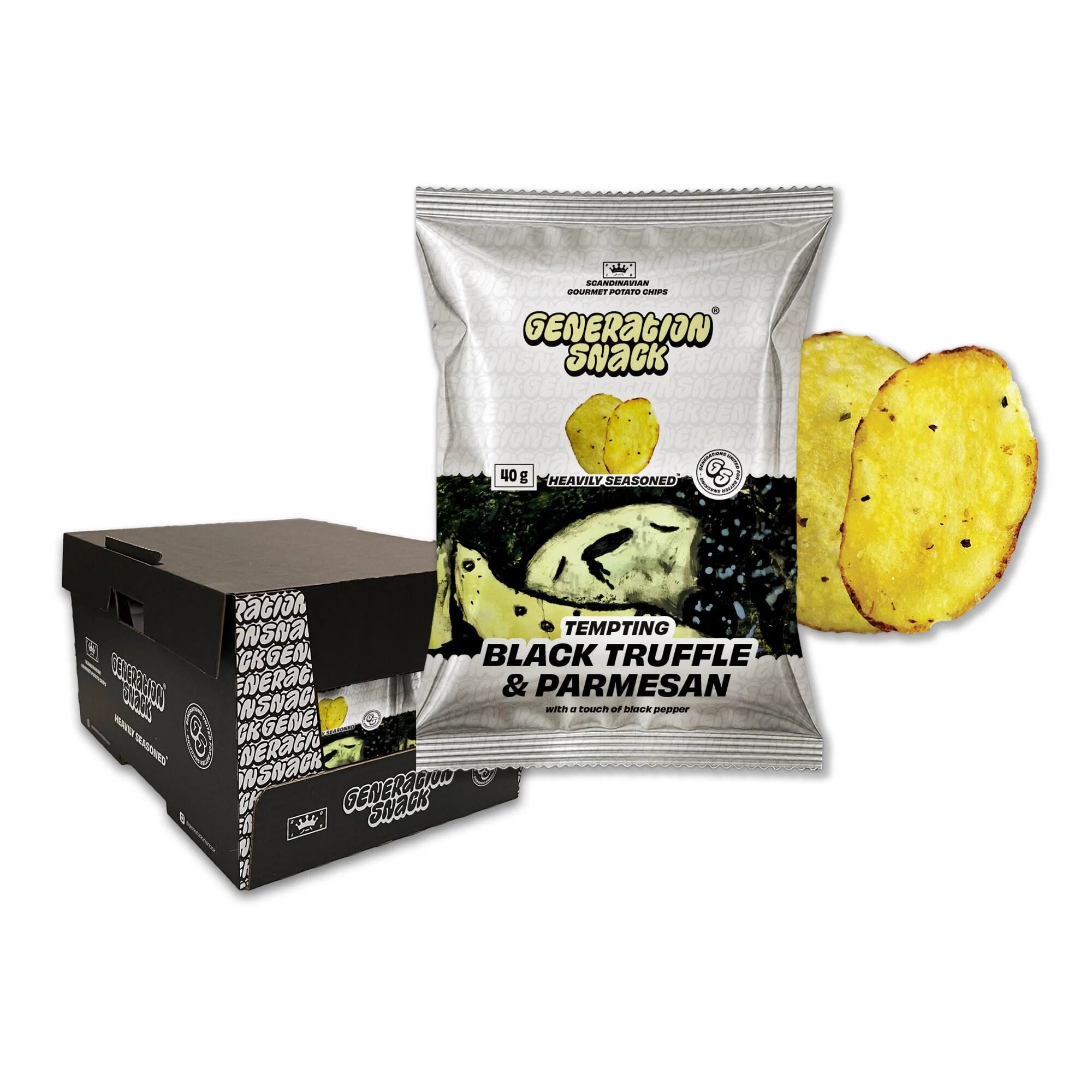 Generation Snack - Tempting Black Truffle & Parmesan 40g (20 poser)