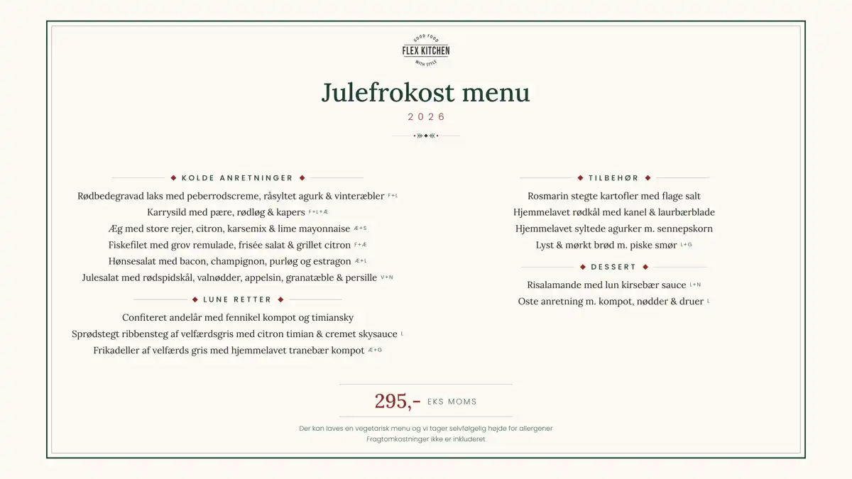 Flex Kitchen - Julefrokost