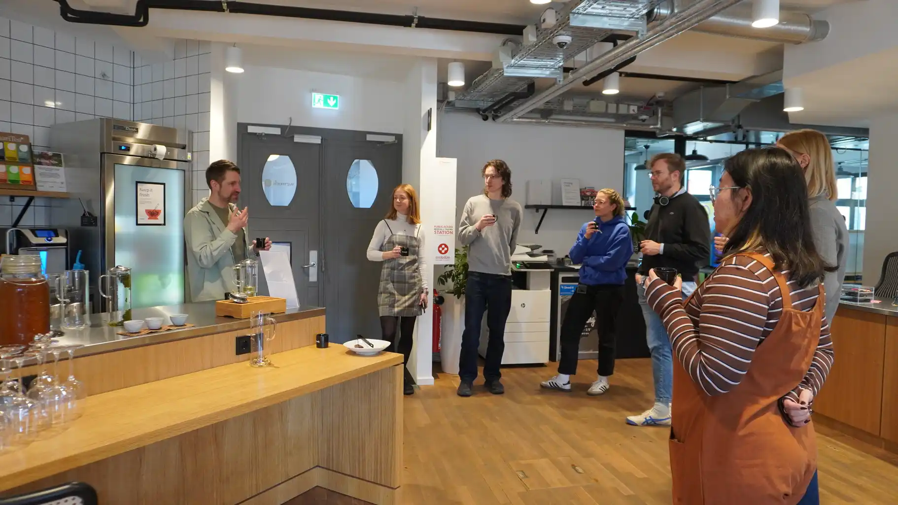 John Wilken’s Time For Tea hosting a micro event at an office