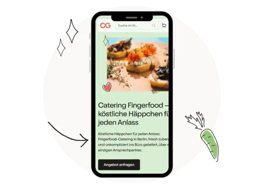 step one order fingerfood catering