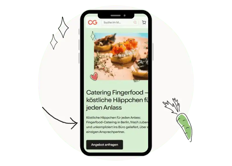 step one order fingerfood catering