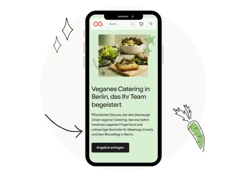 step one order vegan catering