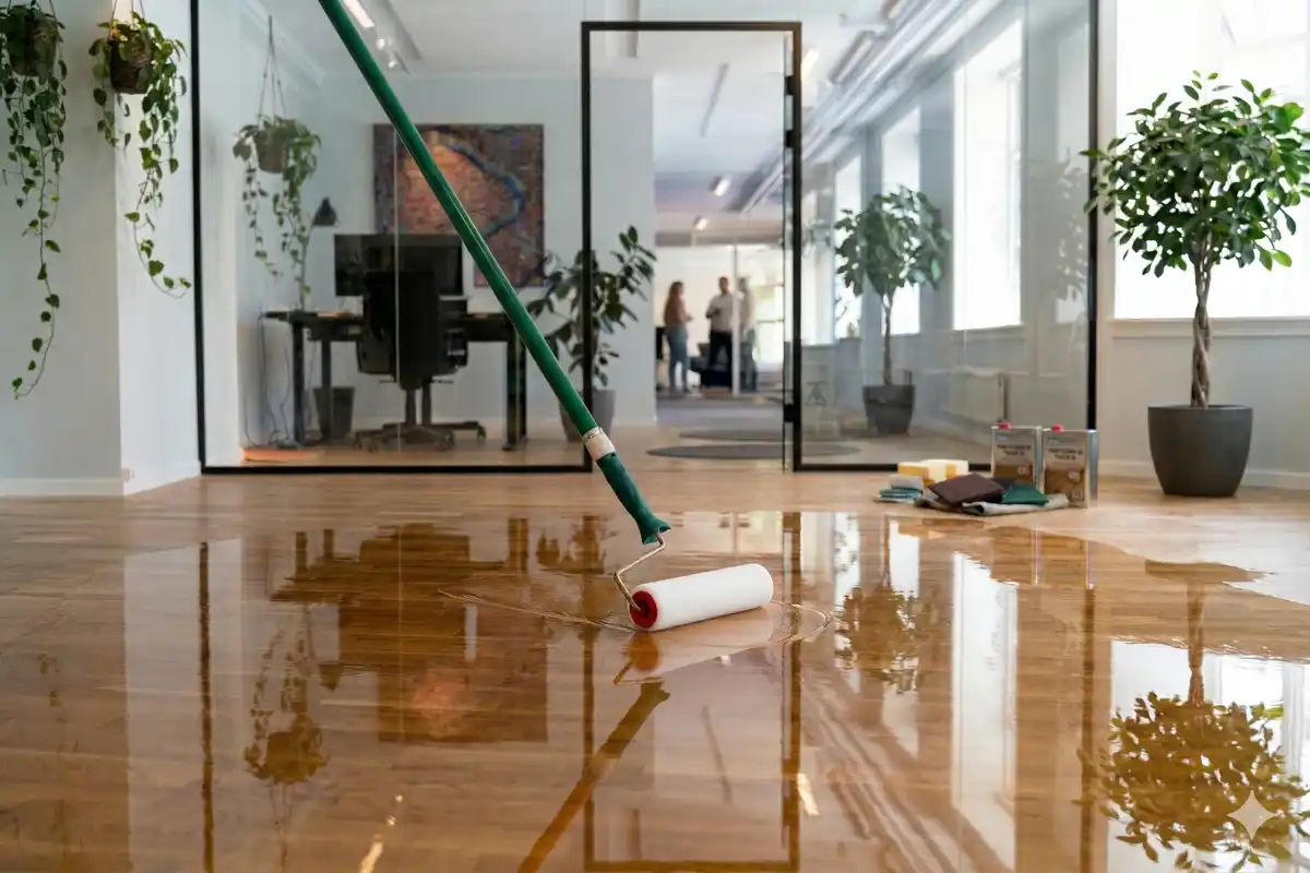 serviceU - Eksempel på behandling af gulv (AI genereret)